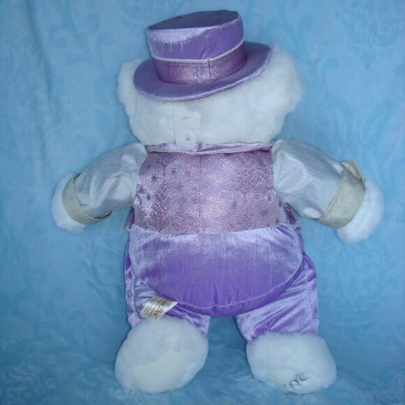 💜 2004 DanDee Easter Keepsake Teddy Bear Toy Stuffed Animal Lavender Purple Tux - Picture 7 of 11
